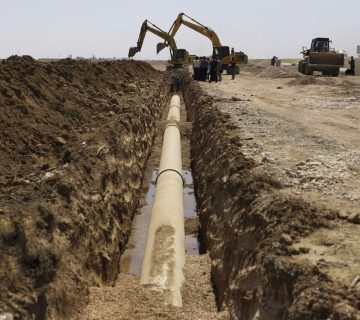 تأمین مصالح و عملیات اجرایی خط انتقال پساب